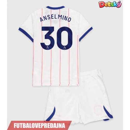 Lacne Dětský Futbalové dres Chelsea Aaron Anselmino #30 2026-27 Krátky Rukáv - Tretina (+ trenírky)
